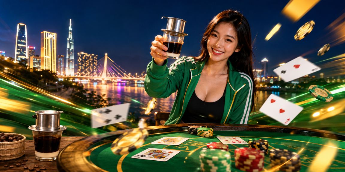 Người chơi trải nghiệm baccarat ss1 trên điện thoại tại quán cà phê TP Hồ Chí Minh
